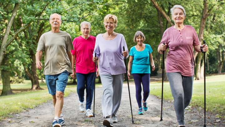 seniors taking a walk
